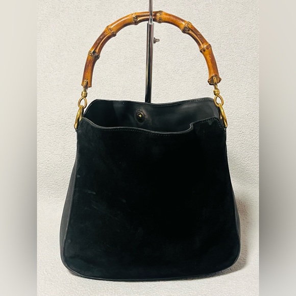 Gucci Bamboo Suede/Leather Shoulder Bag - Picture 3 of 13
